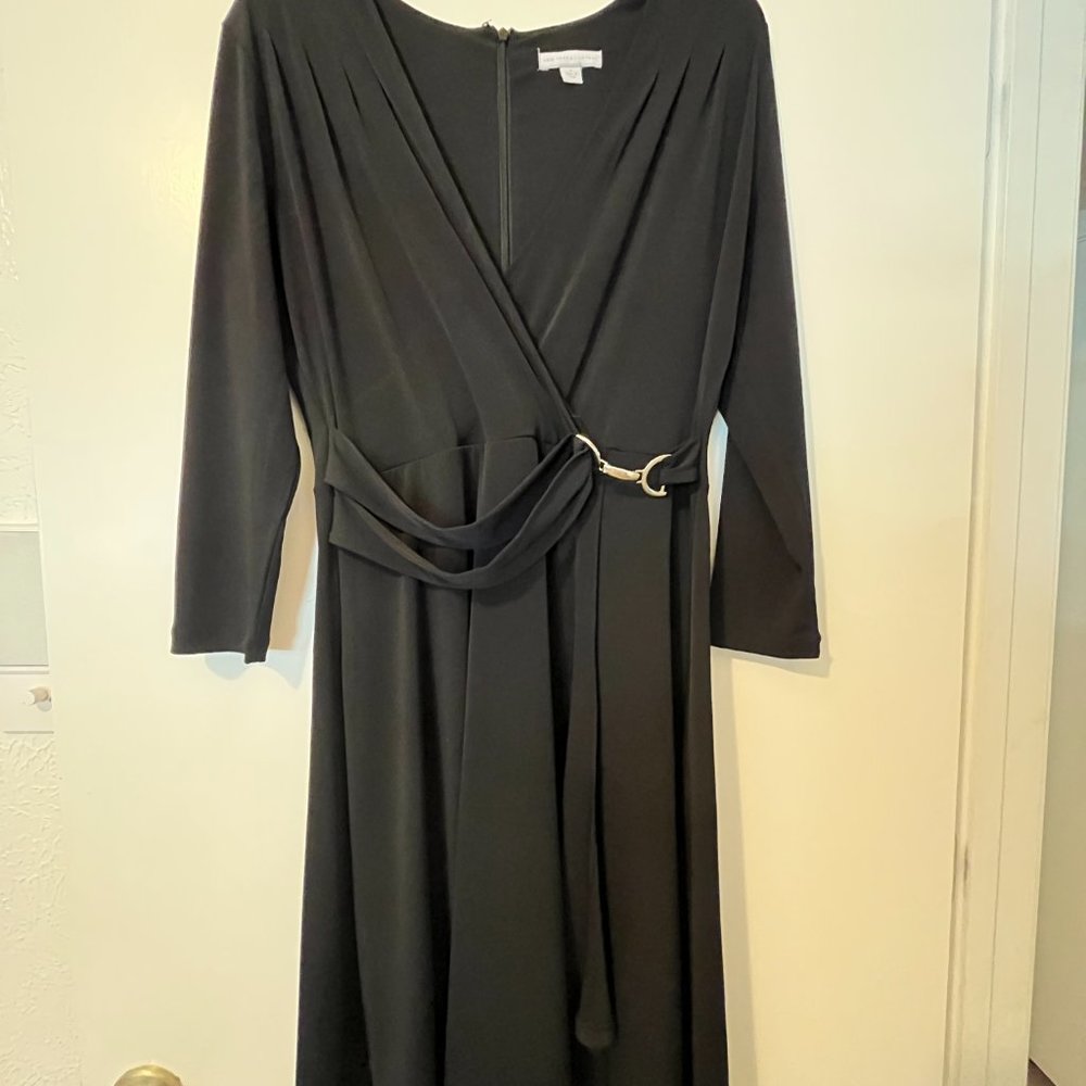 Little Black Dress ~ Cocktail Wrap Flare with Buckle